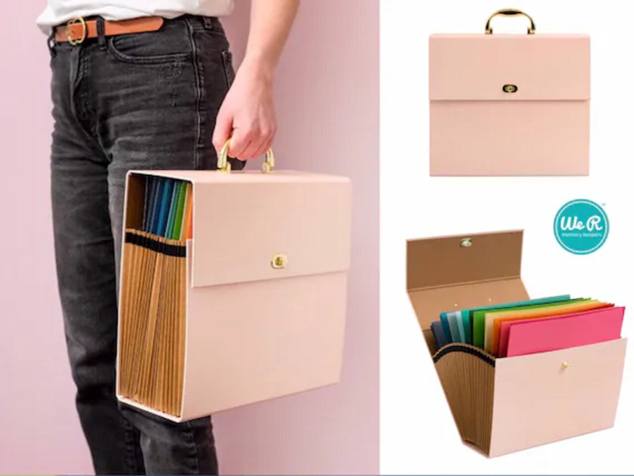 We R Memory Keepers - 12x12 Accordion Paper Storage - Pink 60000273